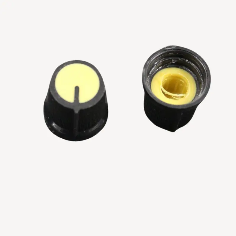 Knobp-041515 - Knob 1/4In Plast 15Mm Snapon Rnd Yellow Top 1