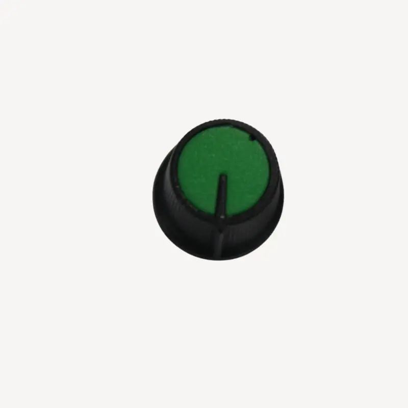 Knobp-051515 - Knob 1/4In Plast 15Mm Snapon Rnd Green Top 1