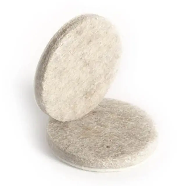 4000122Bb - Feet Chamois Round Adhesive Felt Protectors 0.875In Dia (144 Pcs/Pkg) 1