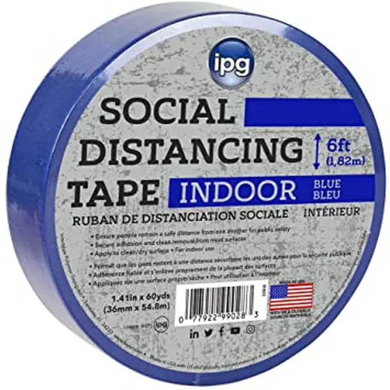 Can006 - Tape Social Distancing Indoor 1.4In X 54M Blue 1