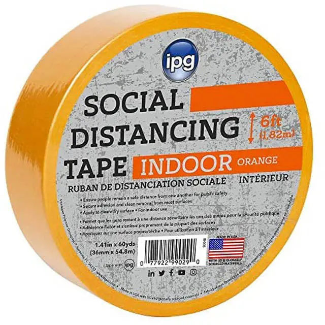 Can007 - Tape Social Distancing Indoor 1.4In X 54M Orange 1