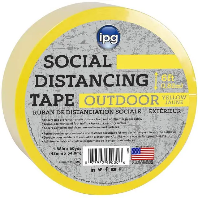 Can008 - Tape Social Distancing Outdoor.. 1.88In X 54M Yellow 1