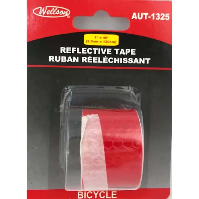 Aut-1325 - Tape Reflective 1X48 Inches Red 2.5Cm Wide 120Cm Long 1