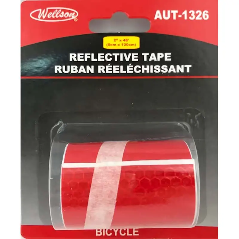 Aut-1326 - Tape Reflective 2X48 Inches Red 2.5Cm Wide 120Cm Long 1