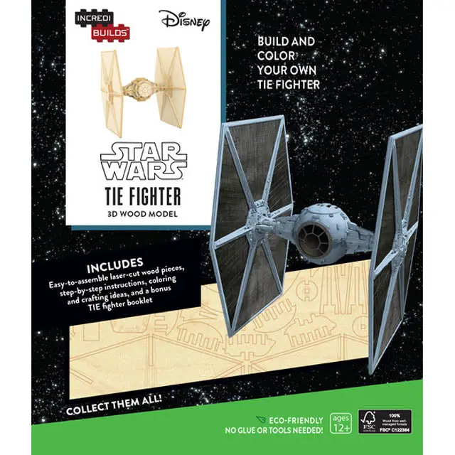 I-980286 - Star Wars Tie Fighter 3D Wood Model 1
