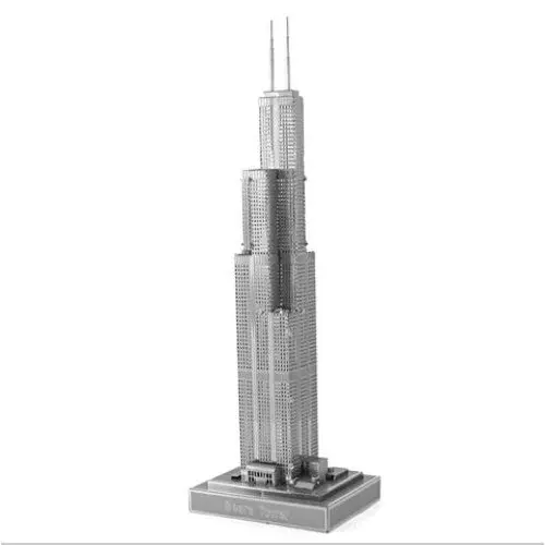 Icx013 - Sears Tower Metal Earth 3D Laser Cut Model 1