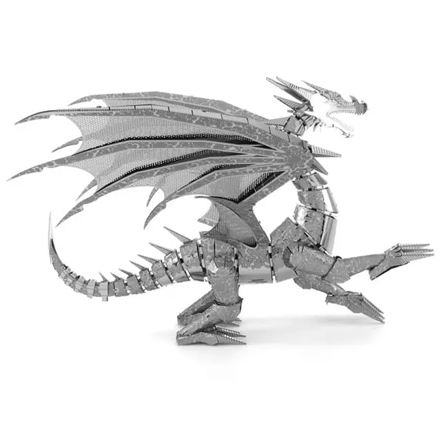 Icx023 - Silver Dragon Three Sheet 3D Metal Model Kits 1