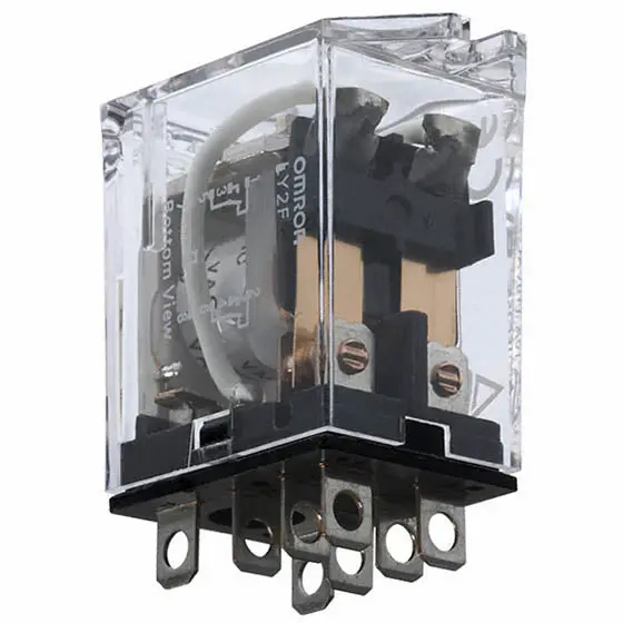 Ly2f-Dc24 - Relay Dc 24V 2P2t 10A 8P Plugin 10A/125Vac/220Vac With Flange 1