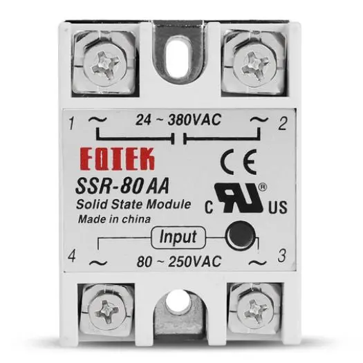 Ssr-80Aa - Relay Ssac 80-250V 80A/380Vac Screw Mount 1