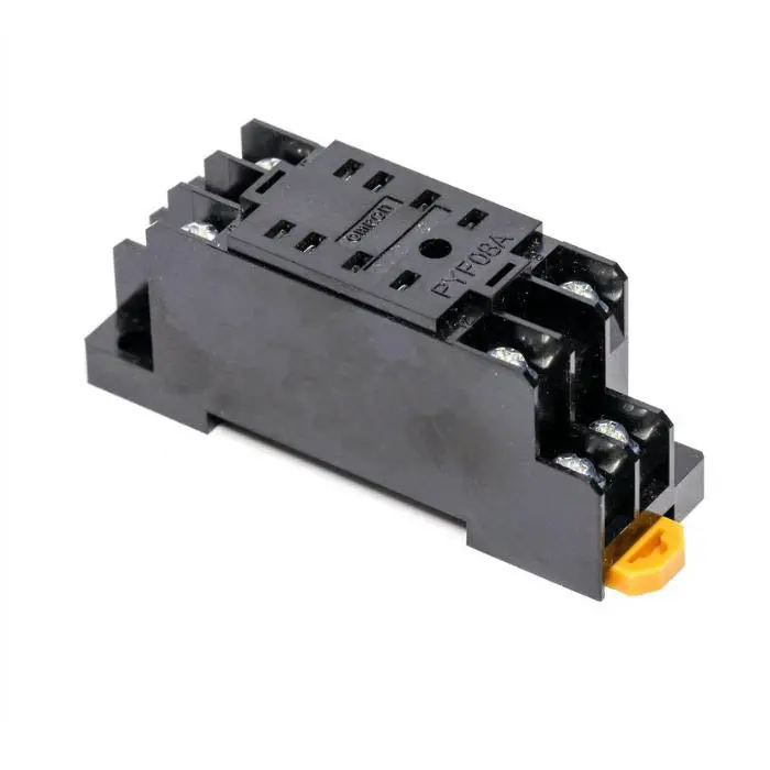 01016 - Relay Socket 8P Sqr Screw Chmt/ Din Rail 1