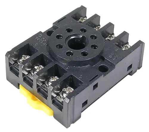 Pf083a - Relay Socket 8P Rnd Screw Chmt/ Din Rail 1