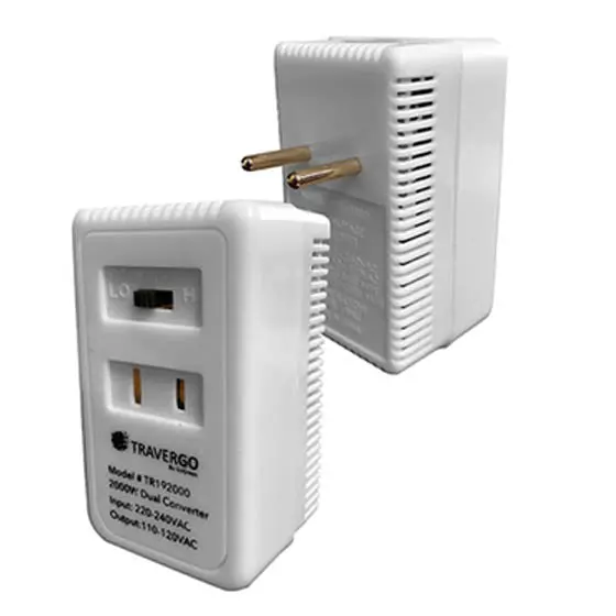 Tr192000 - White - Txfr Stepdown 220/110V 50-2000W Wall Type 1