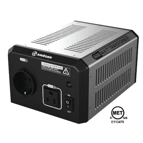Ult600 - Txfr Stepup/Down 110/220 600W 1 Us/1 Euro Output 1