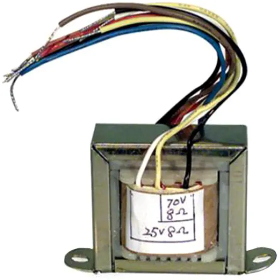 555-7120 - Txfr Spkr Primary 25/70V 10W Rms Secondary 8 Ohms 1