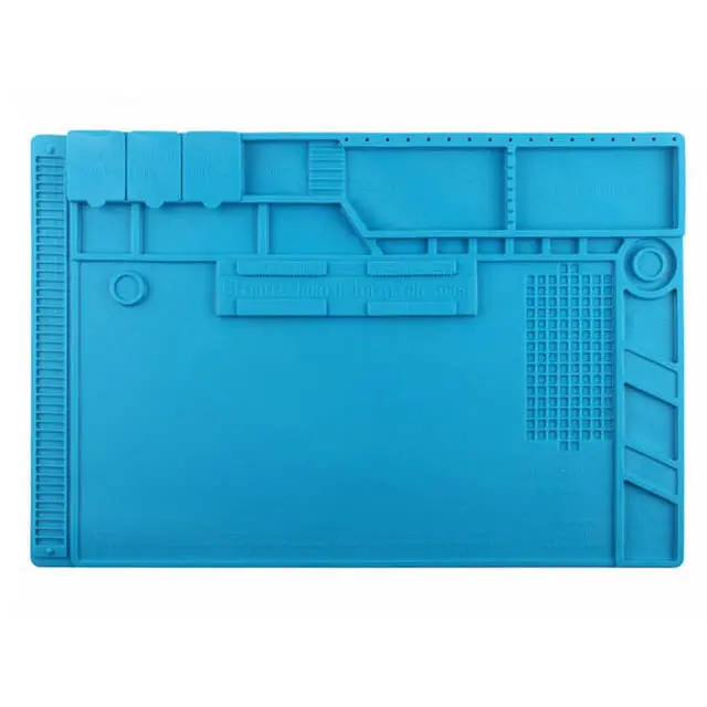 As11 - Antistatic Soldering Mat 18X12in Blue Silicone Heat-Resistant 1