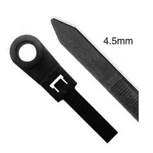 Mr-15701 - Cable Tie Screw Mount Blk Uv 7.5In 50Lb Width 4.6Mm (10 Pcs/Pkg) 1