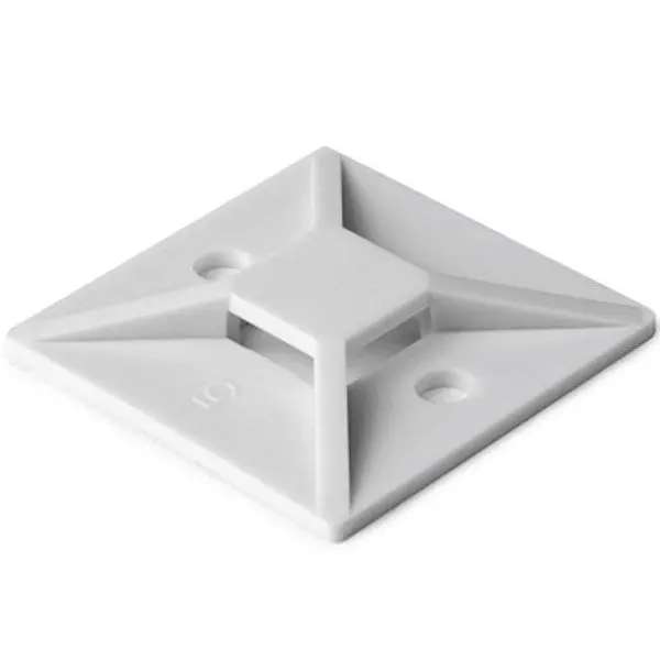 5977 - Cable Tie Mount Wht 20X20mm Adhesive (25 Pcs/Pkg) 1