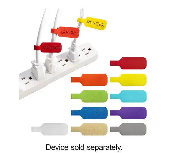 C410-Cl-Md-Mc - Cable Marker -Labels Hook And Loop Attachment Assorted 10Pcs/Pack 1
