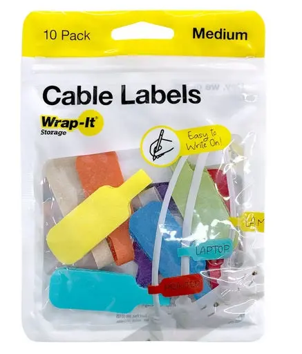 C410-Cl-Md-Mc - Cable Marker -Labels Hook And Loop Attachment Assorted 10Pcs/Pack 2