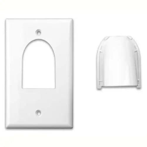 120614 - Wall Plate For Bulk Cable White Reversible Design 1
