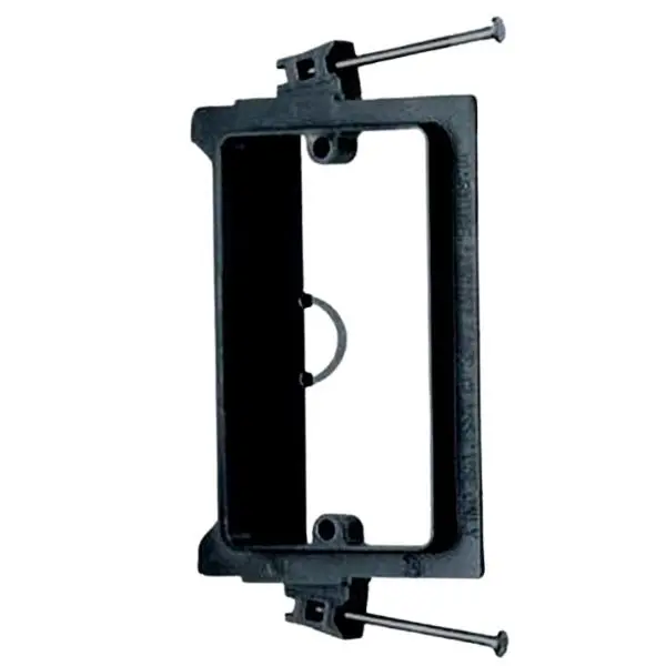 Lvn1 - Wall Plate Mounting Brackets Blk Single Fits In 1/4-1In New Wall 1