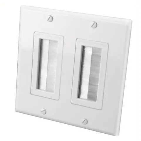 120827X - Wall Plate For Bulk Cable Decora Style Dual White 1