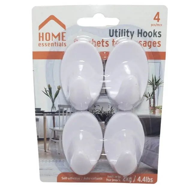 83341 - Utility Hook Adhesive 4Pcs/Pack (4 Pcs/Pkg) 1
