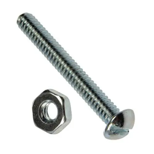 5061 - Screw Metal 10-24X2-1/2In Slot With Hex Nuts Set Of 5Pcs 1