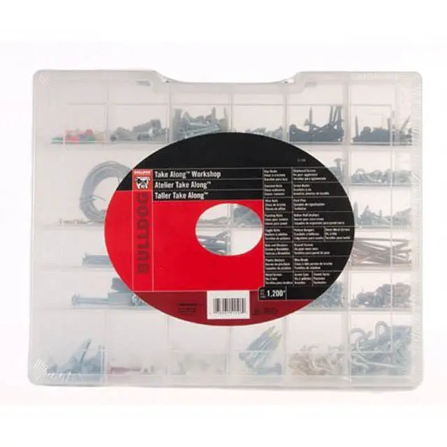 151108 - Screws Nails Anchors Hooks Assorted 1200Pcs W/Component Box 1