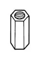 Krd-186-2 - Standoff F/F #6-32 19Mm Hex Met Thr Metal (2 Pcs/Pkg) 1
