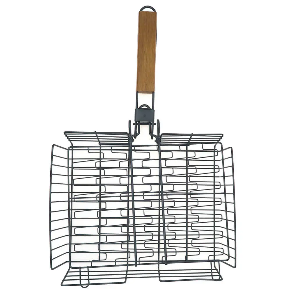 06638Y - Grilling Basket Adjustable 13X10x2.25In W/Handle 1