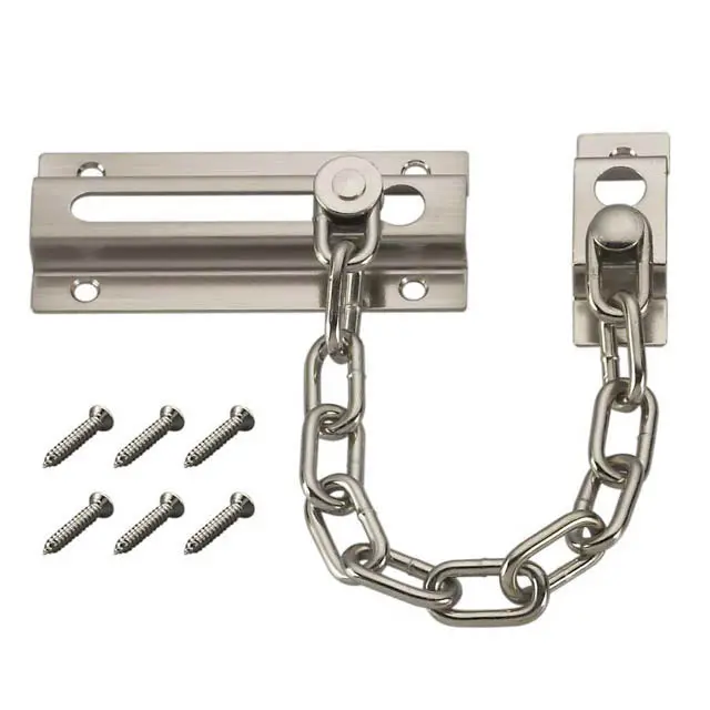 191528 - Chain Door Guard 4-1/4In Nickel Plated 1