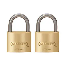 S827-428 - Security Lock And Key-(2 Pcs) 40Mm Solid Brass Case (2 Pcs/Pkg) 1