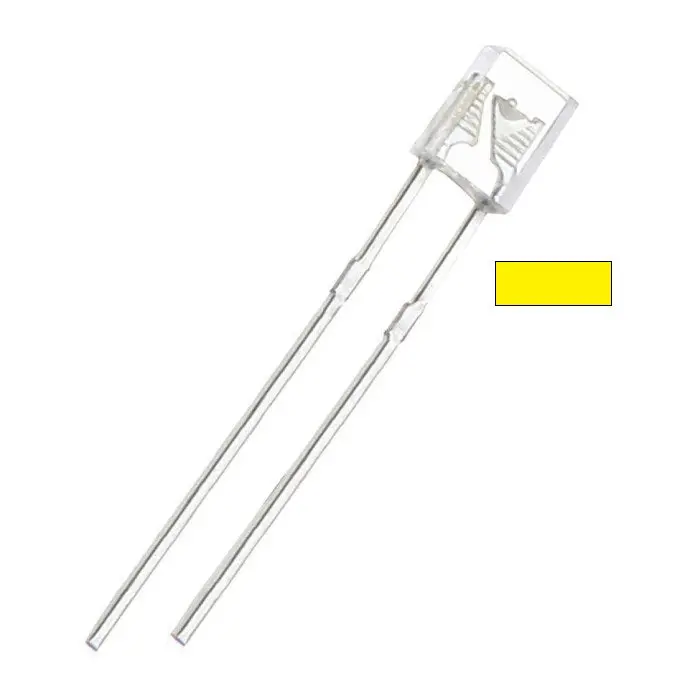 1276-0010 - Led2x5 Water Clr Yel Rectangular 1.9V Nominal 20Ma (4 Pcs/Pkg) 1