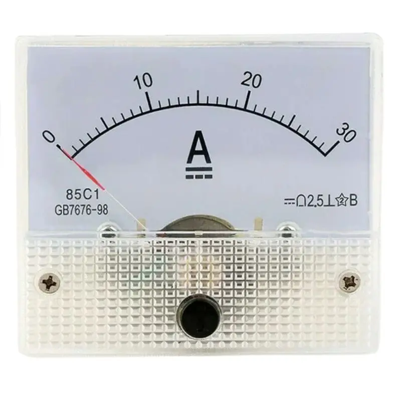 85C1 - Panel Meter Dc 0-30A 2.5X2.1In 2.5% Accuracy Mount 52Mm 1