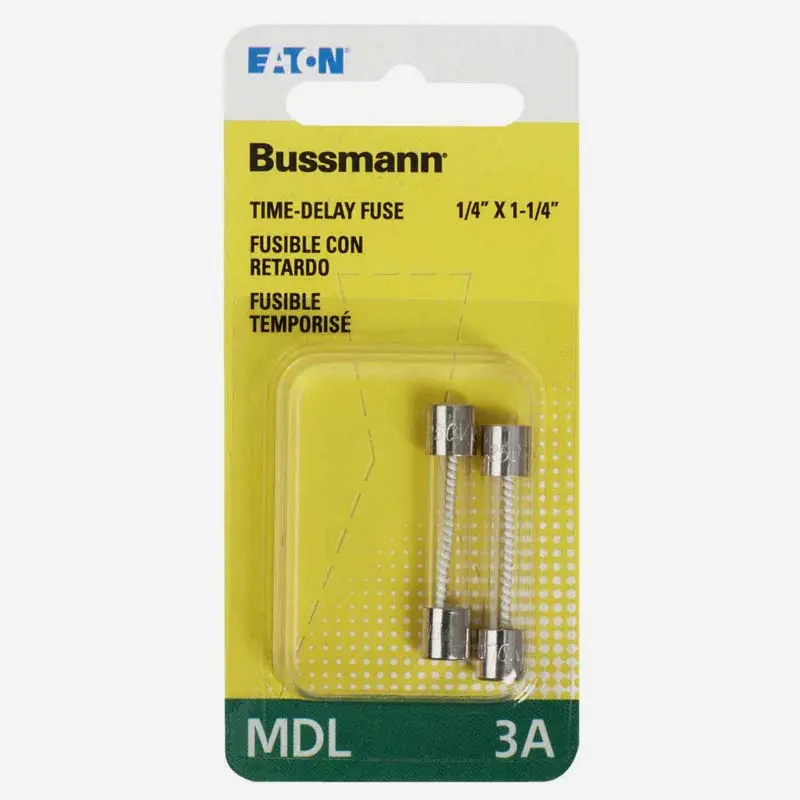Bp/Mdl-3 - Fuse Sb 3A 250V 6.3X32mm Glass  (2 Pcs/Pkg) 1