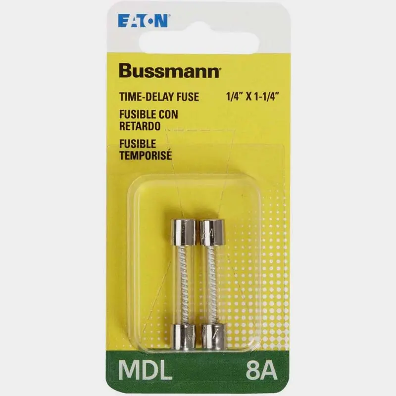 Bp/Mdl-8 - Fuse Sb 8A 250V 6.3X32mm Glass  (2 Pcs/Pkg) 1