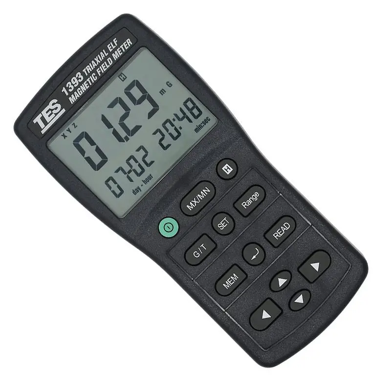 Tes 1393 - Magnetic Field Meter Triaxial Elf 30Hz-2Khz 1