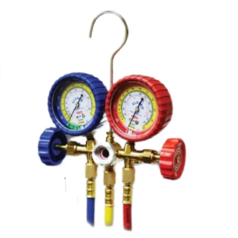 Ac-500-60 - Refrigerant Gauges With 2-Valve Menifold With Sight Glass Deluxe 1