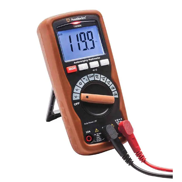 11050N - Multimeter Digital Auto 10A Volt/Res/Cap/Freq/Temp/Conn Cat3 1