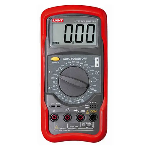 Ut55 - Multimeter Digital 20A Auto Pwr Capacitance/Temp/Diode/Trans 1
