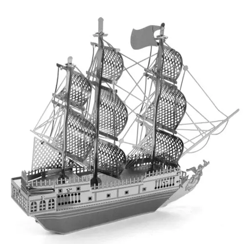 Mms012 - Pirate Ship-Black Pearl Metal Earth 3D Laser Cut Model 1