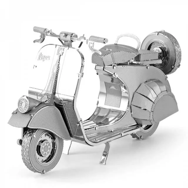 Mms154 - Classic Vespa 125 Metal Earth 2 Sheet Steel Model 1