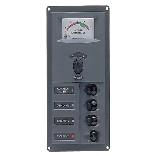 903-Am - Circuit Breaker Panel 20Sp 12Vdc With Analog Meter 1