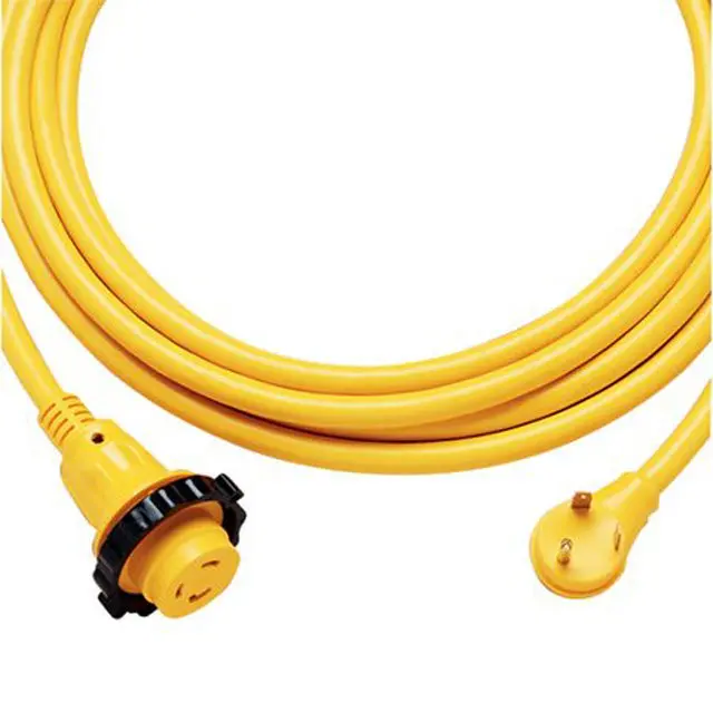 199119.Rp - Rv Cordset 3C/10Awg Marine 50Ft Yel Stw 30A Ip-125V Led Ind 1