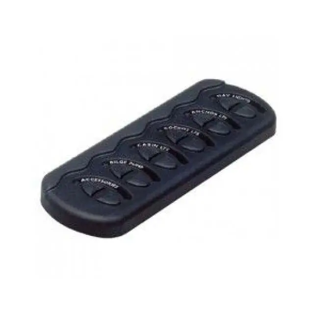 Cg2-6W/B - Contour Switch Panel Black With 6 Switches 1