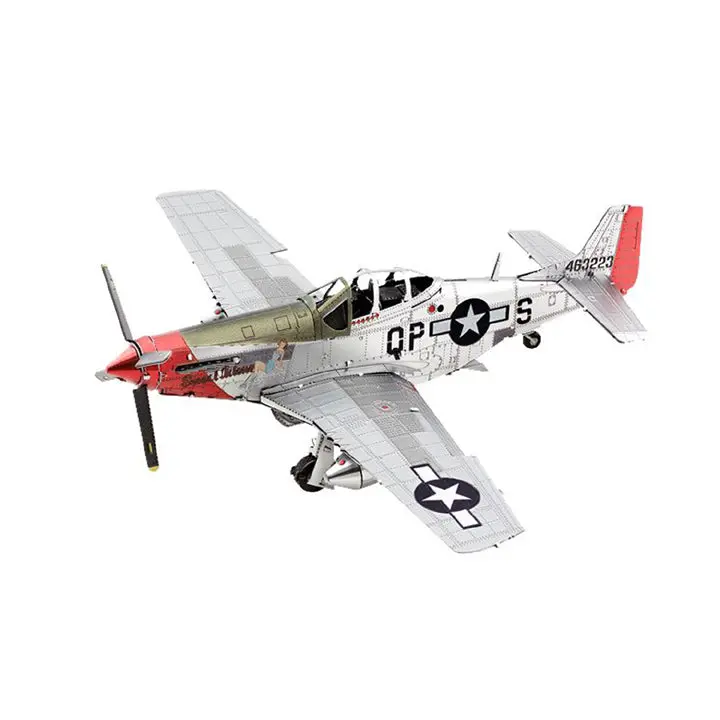 Mms180 - P-51D Mustang Metal Earth 2-Sheet Model Kit 1