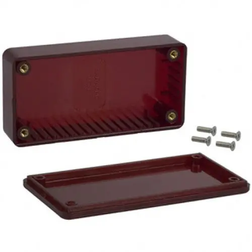 1591Atrd - Project Box 3.9X2x1in Plas Red 1