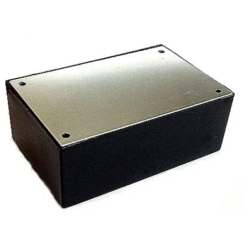 2701803X - Project Box 5X2.5X2in Plas Black With Aluminum Lid 1