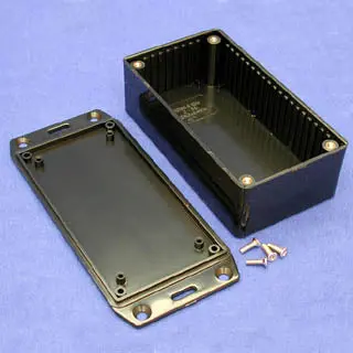 K-Flxt-4624 Blk - Project Box 4.7X2.4X1.3In Plas Black With Flanged Metal Lid 1